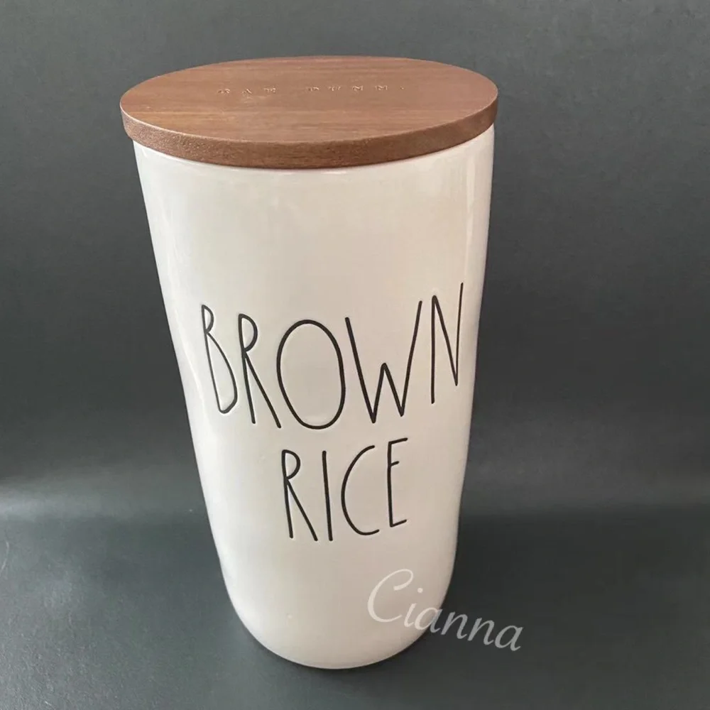 Rae Dunn Brown Rice Cellar